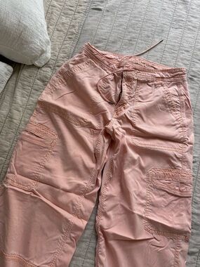 American Eagle Outfitters Pink Wide Leg Cargo Pants